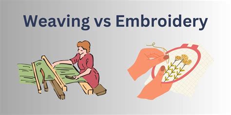 Explain the Difference Between Weaving and Embroidery: A Stitch in Time Saves Nine